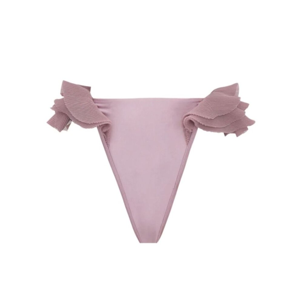 NWT Andrea Iyamah Salama Lilac High-Rise Bikini Bottom High-Leg Cut XXL